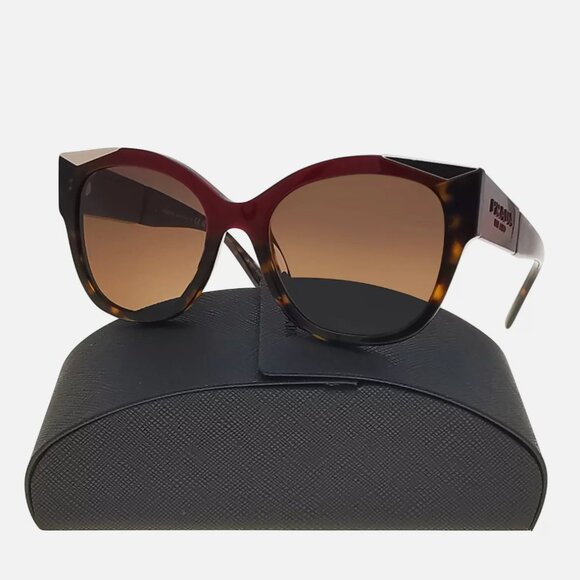 Prada Cherry Havana Womens Gold Sunglasses